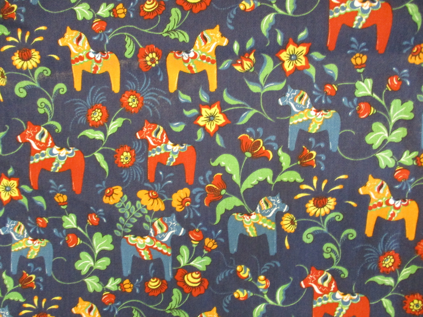 Arvidssons textil Leksand mini  dalahäst tyg 9 olika färger