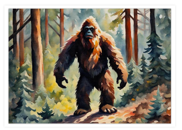 Bigfoot konst poster storlek A4