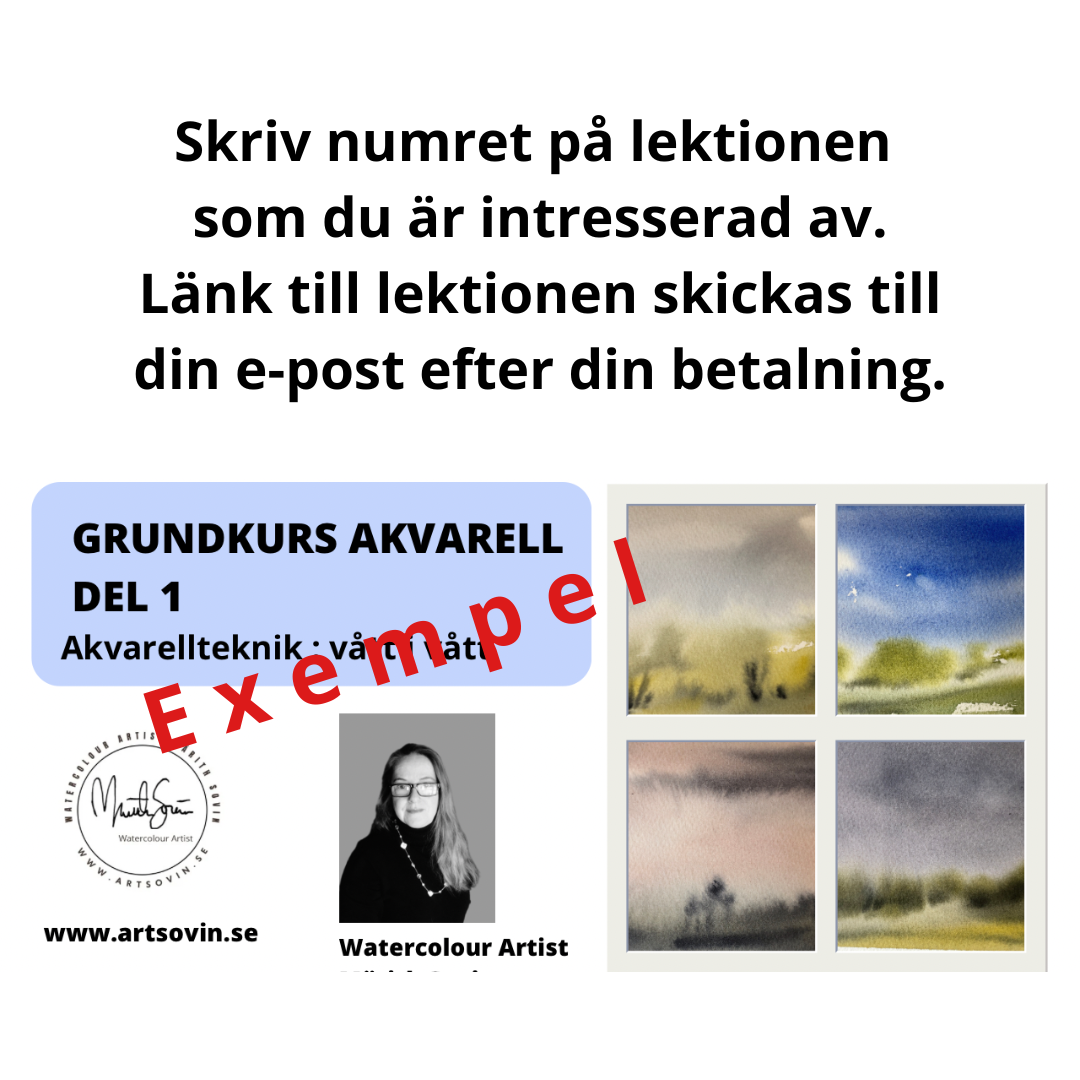 Lektioner online grundkurs i akvarell