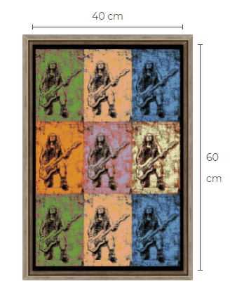 Steve Harris Iron Maiden Pop Art canvastavla med ram