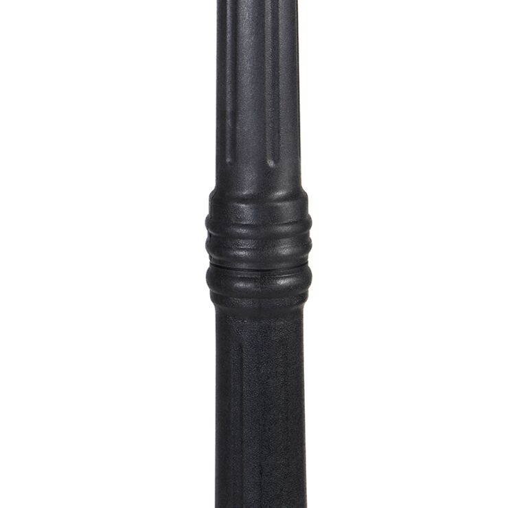 Klasikinis 3 žibintų pastatomas šviestuvas juodos sp./IP44/216 cm