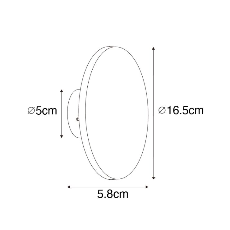 Sieninis lauko šviestuvas 8W, 650lm, 4000K, IP54, juodas