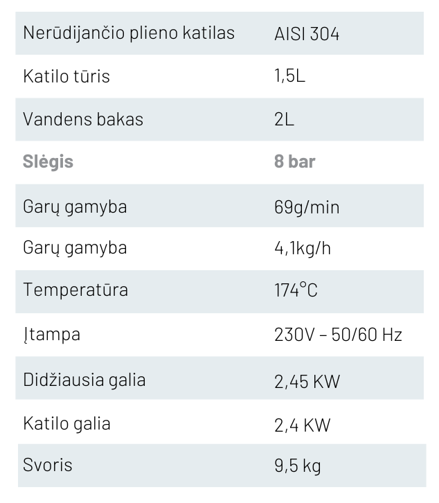 garinis valymo įrenginys kaina