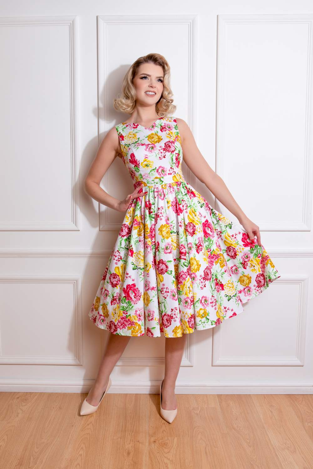 Dawn Floral swing dress