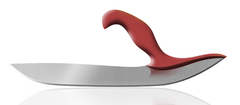 A red knife.