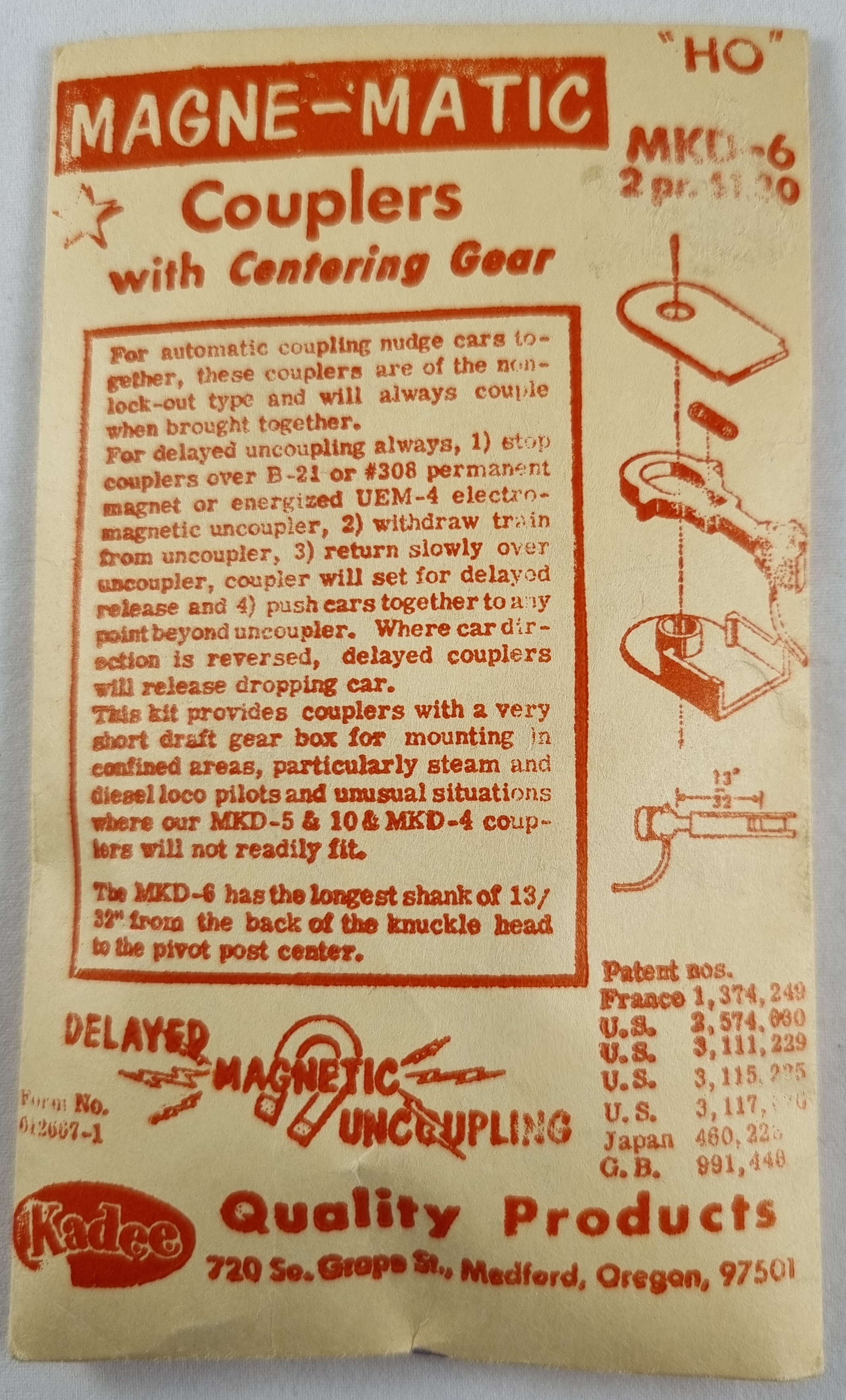 Kadee, Magnematic koppel MKD6, Skala H0, K57 H24