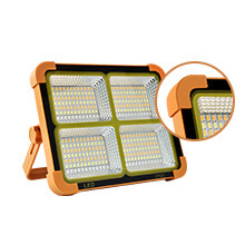 100W nešiojamas hibridinis įkraunamas LED prožektorius USB + saulės baterija/IP66