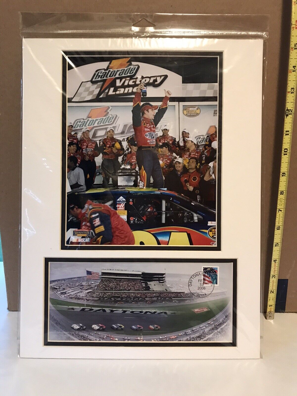 Original Jeff Gordon Daytona 500 NASCAR tavla med ram