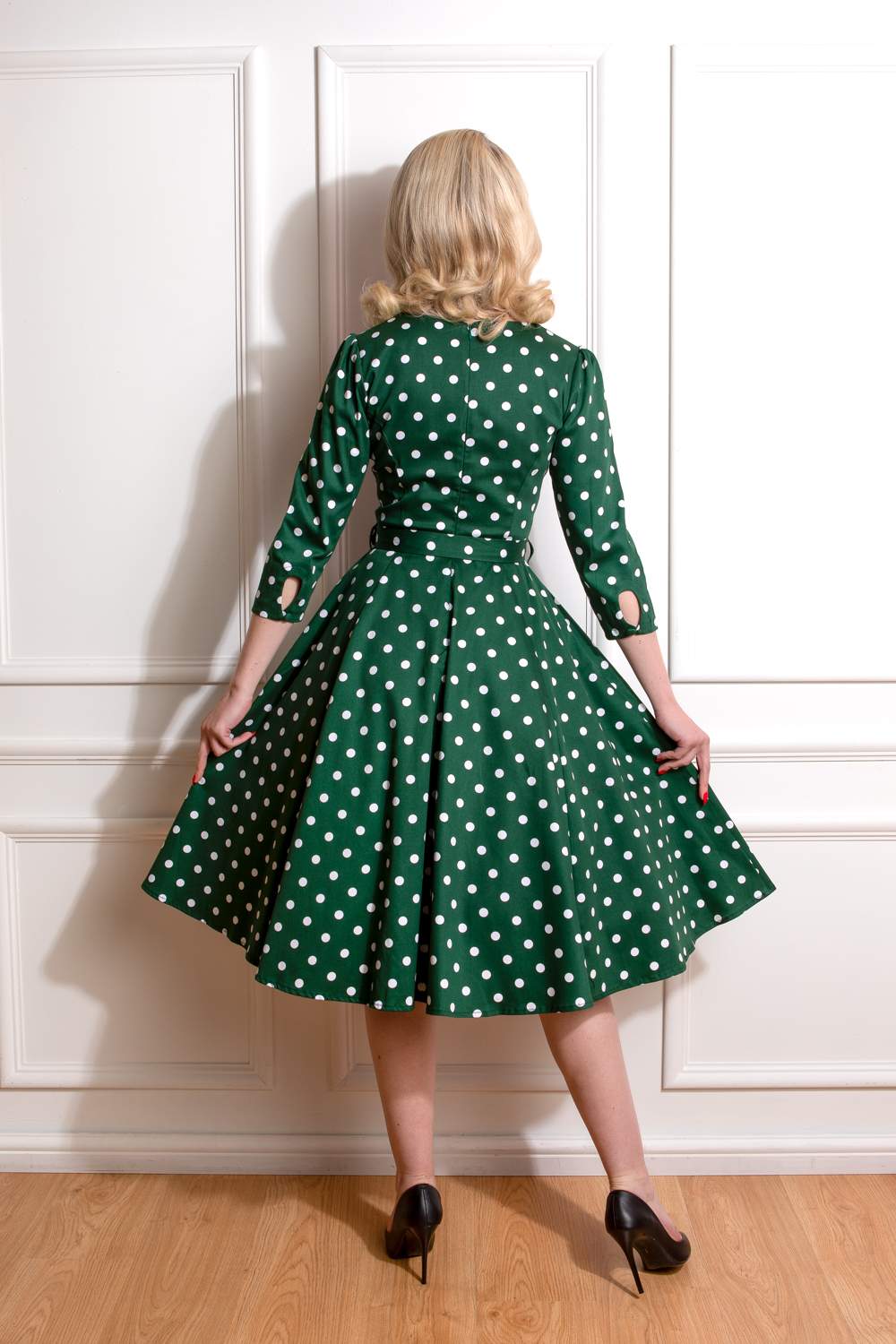 Kylie Green Polka Dot Dress
