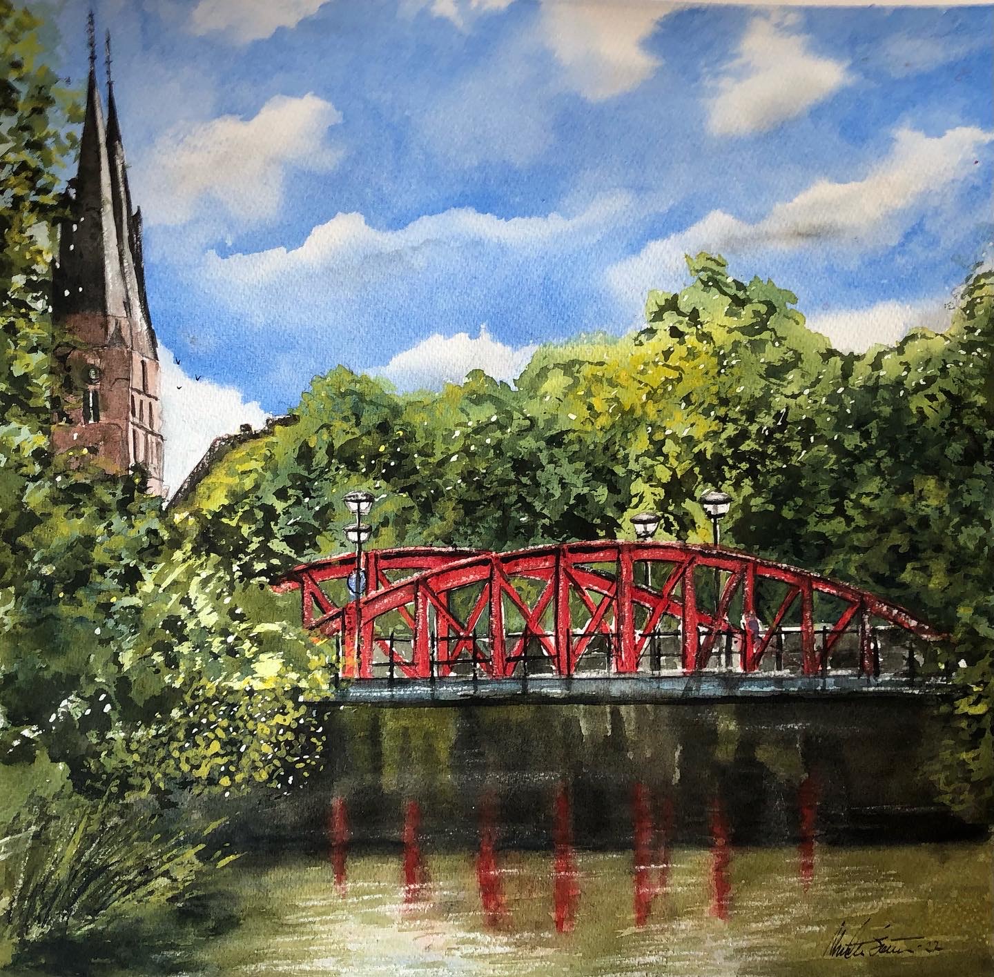 Haglundsbron, Uppsala, 30x30 cm