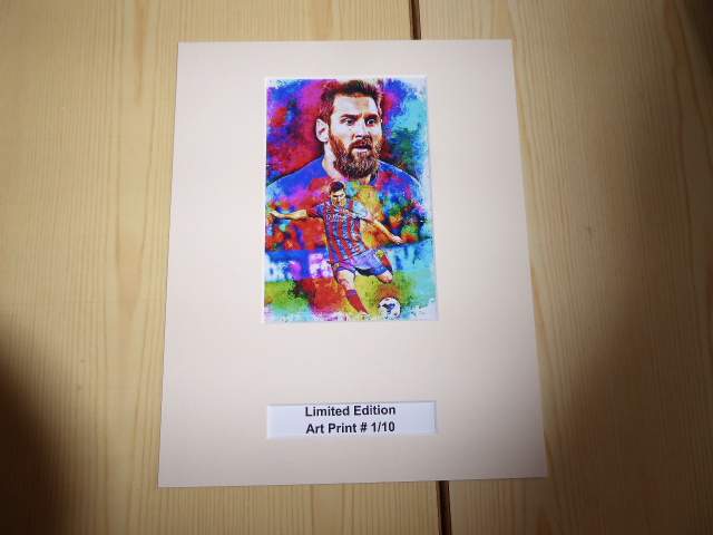 Messi Limited Edition Print med passepartout