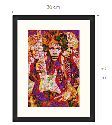 Unik Jimi Hendrix Pop Art konsttavla
