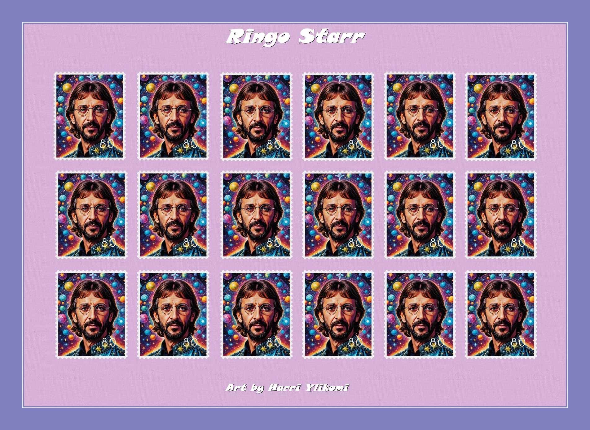 Ringo Starr The Beatles konst poster storlek A4