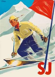 Poster Skidåkare SJ