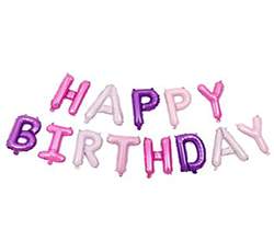 Happy birthday ballonger, födelsedagen ballonger, flerfärgad-rose