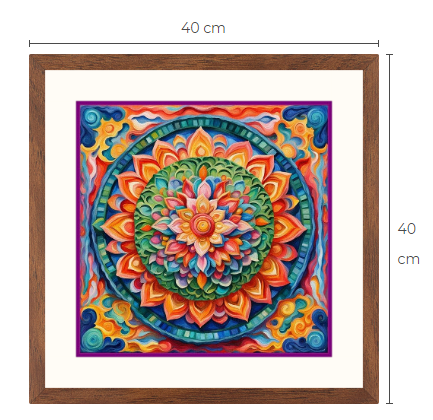 Mandala konsttavla 1 av 3 gjorda