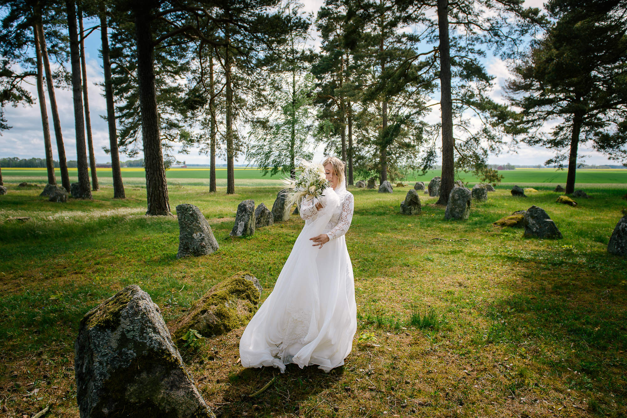 Bröllop i Lidköping. Brud