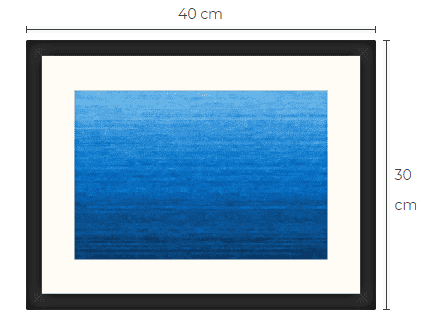 Komposition i blått abstrakt konsttavla