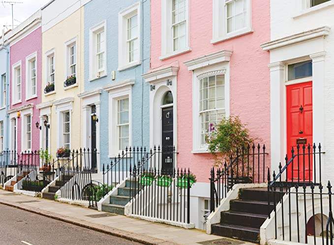 500 bitar - Colourful London Townhouses