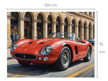Ferrari aluminiumtavla storlek 75 cm x 100 cm