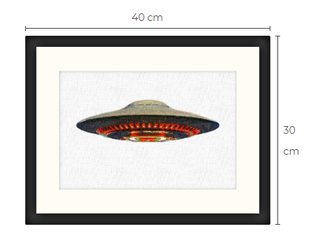 UFO konsttavla 1 av 10 gjorda