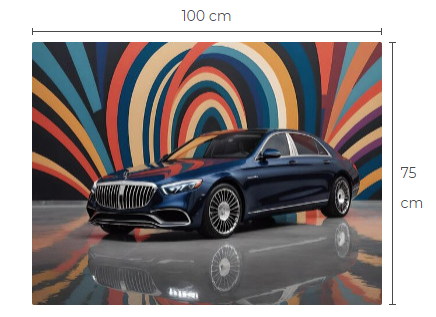 Mercedes-Benz Maybach aluminiumtavla storlek 75 cm x 100 cm
