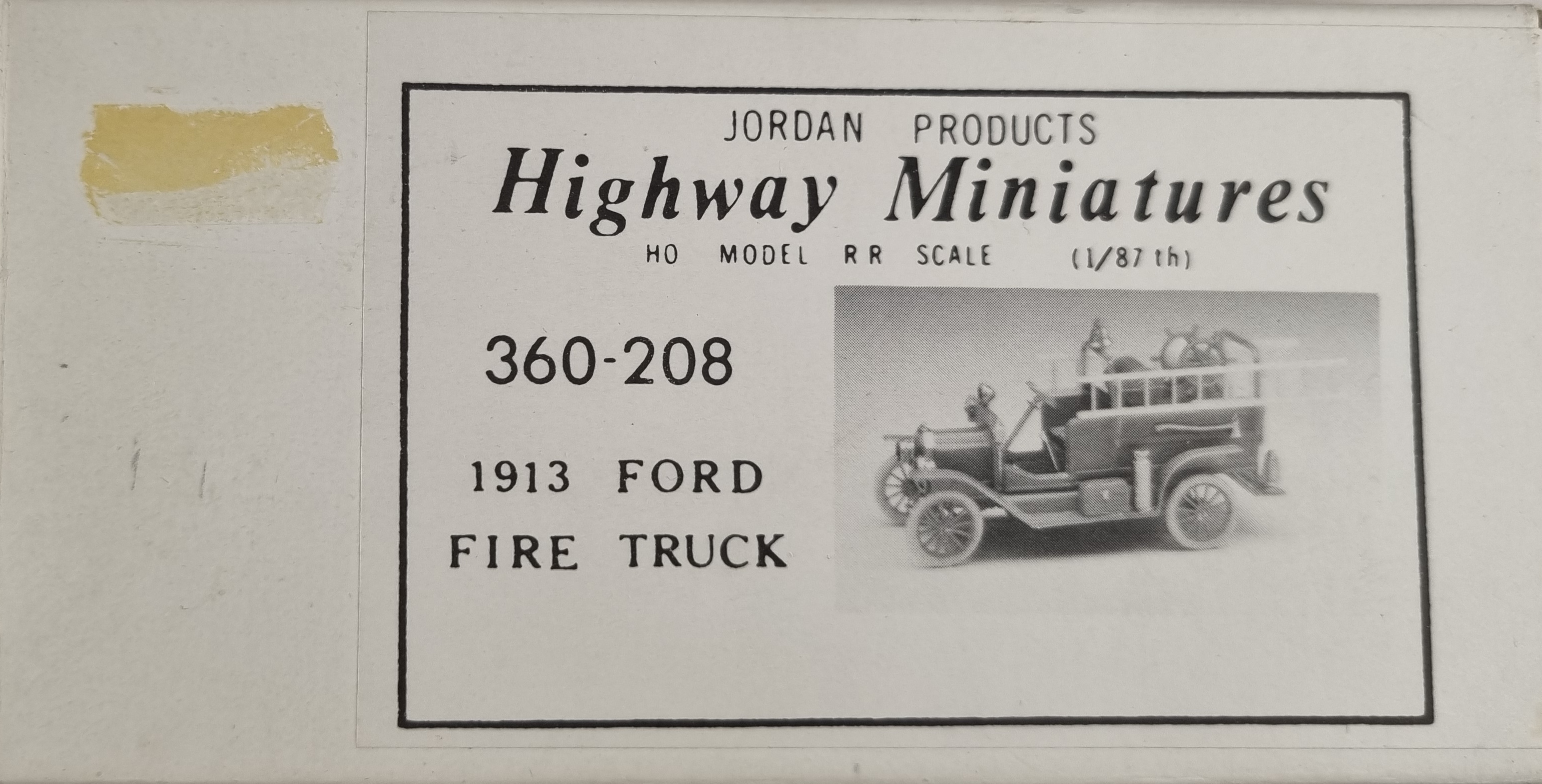 Highway Miniatures 360-208, Brandbil, Skala H0