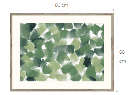 Unik abstrakt konsttavla storlek med ram 60 cm x 80 cm