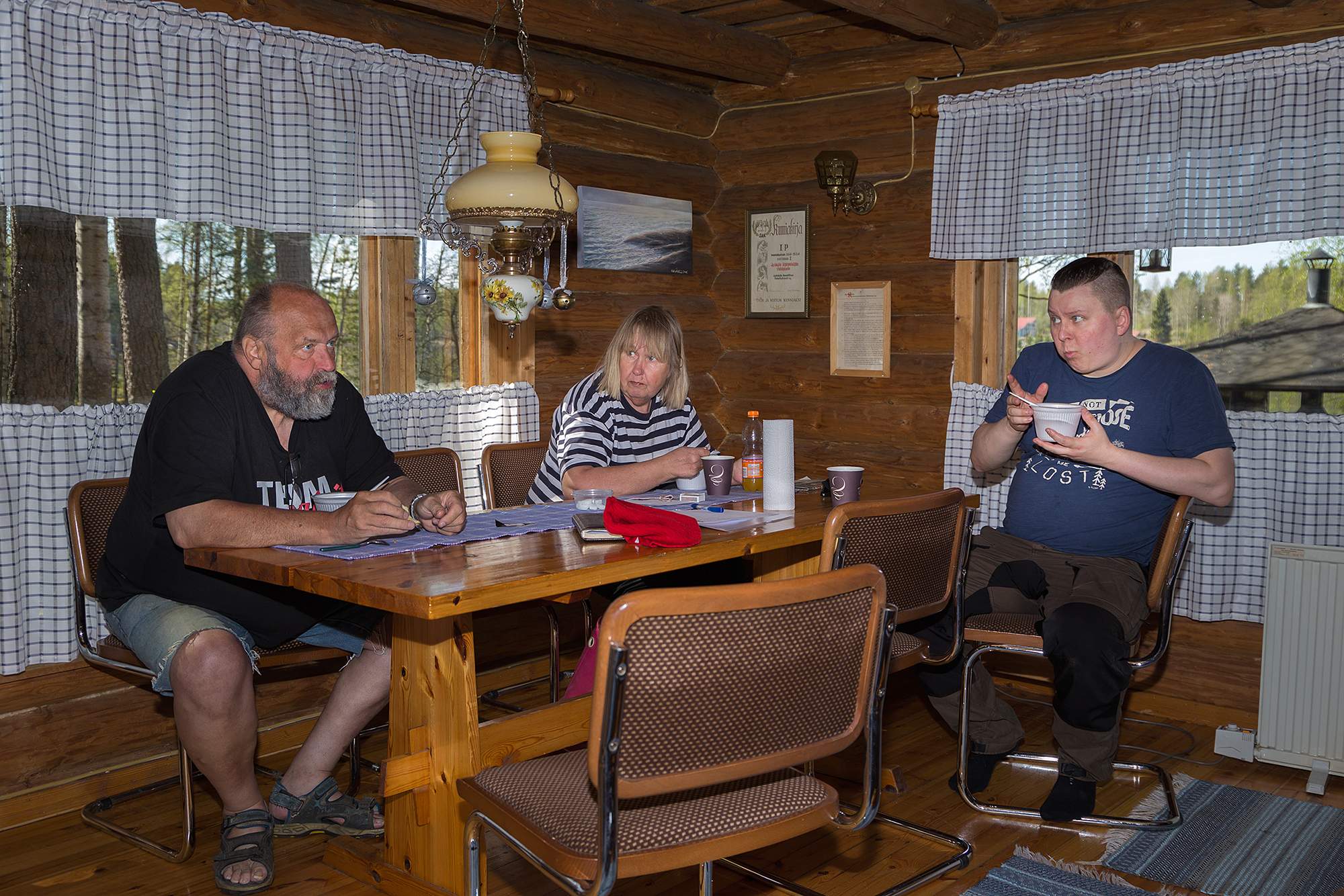 Heikki Salomaa, Eila Rosti ja Kim Jylhä.