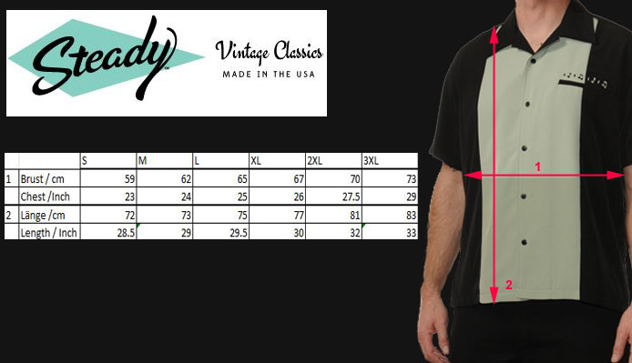 Steadys V-8 Pinstripe Panel skjorta/Shirt finns i 2färger stl XS-4XL