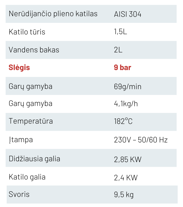 garinis valymo įrenginys kaina