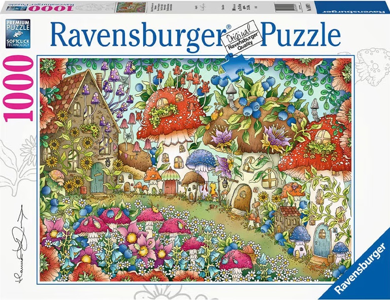Ravensburger 1000 - Floral Mushroom Houses