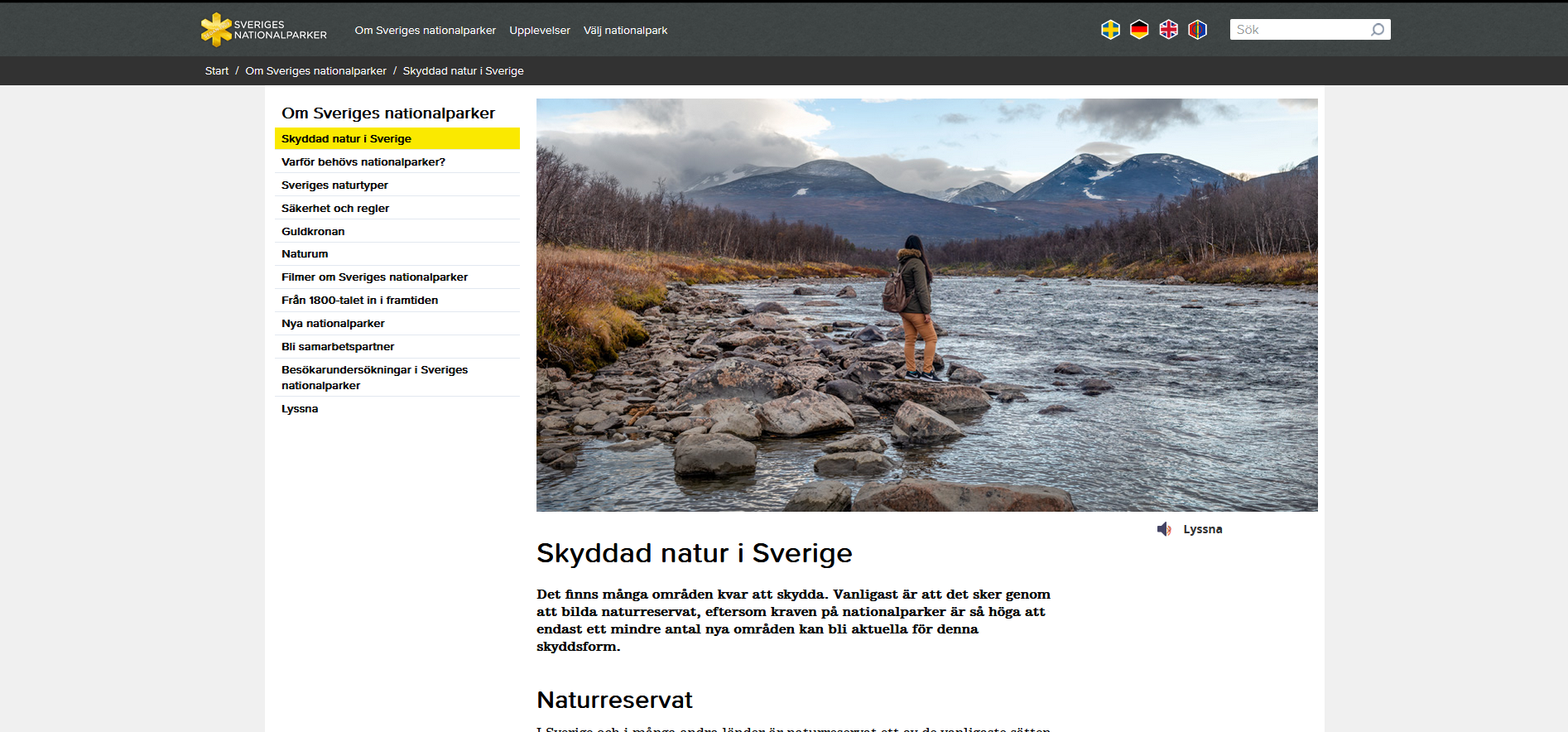 Mina bilder används av Sveriges Nationalparker.