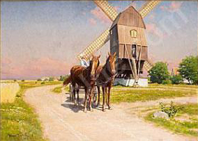 Hästar vid väderkvarn 1917, Bukowskis