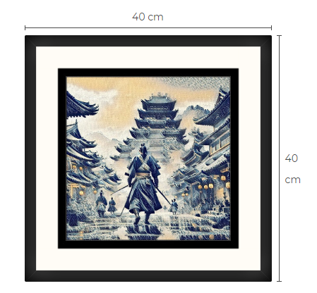 Samuraj konsttavla Limited Edition 1 av 10 gjorda