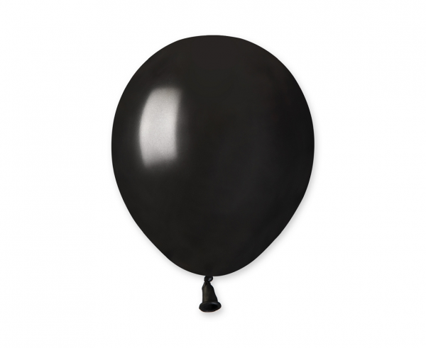 Juodas metalizuotas balionas 30cm