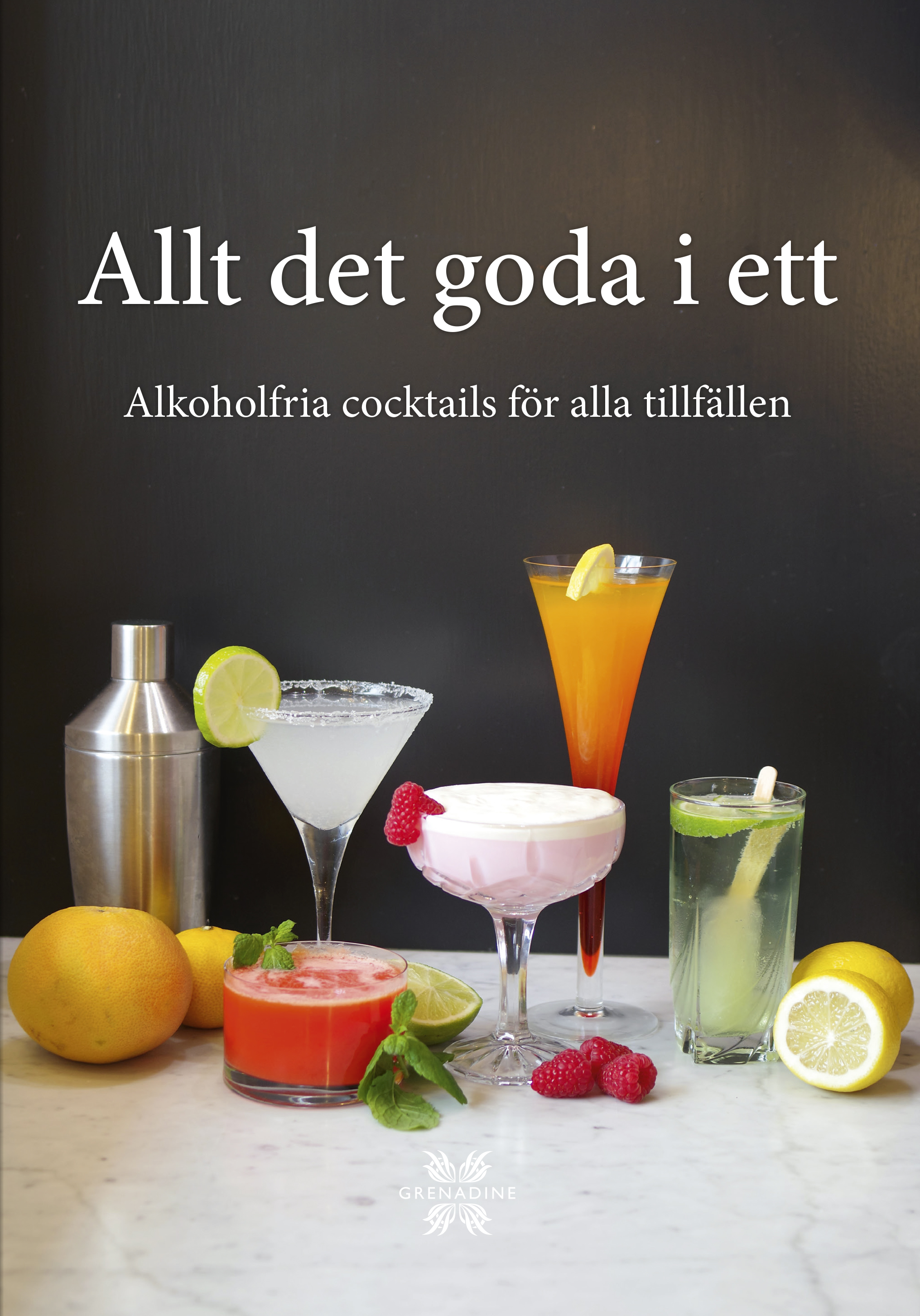Allt det goda i ett: Alkoholfria cocktails för alla tillfällen är skriven av författarna Lovisa Björck, Isabelle Gustavii, Emilia Johansson, Vilma Tydén och Sanna Söderqvist, Grenadine Bokförlag.