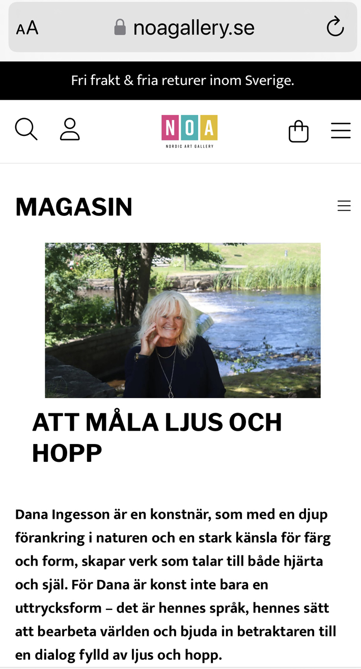 Interview NOA Dana Ingesson