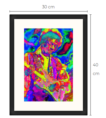 Jimi Hendrix Psychedelic Pop Art konsttavla