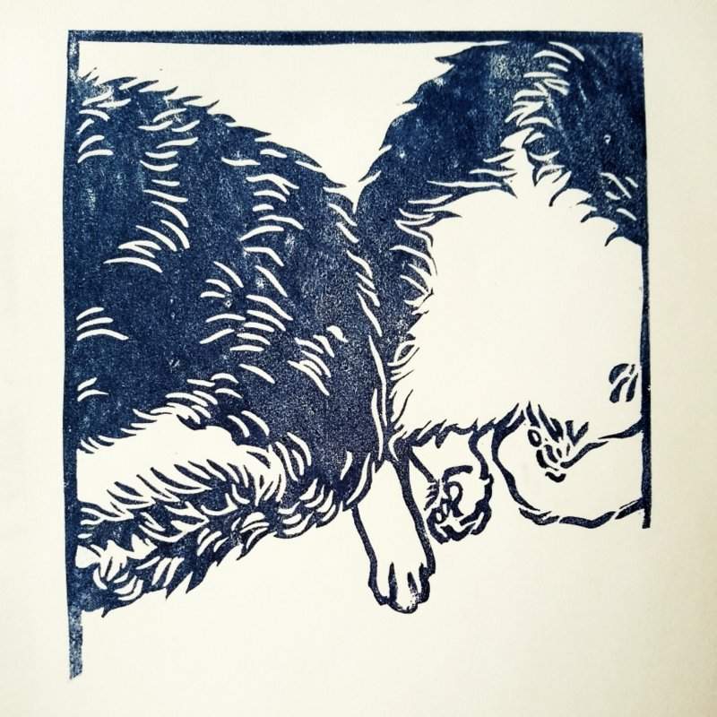 Lino cut.