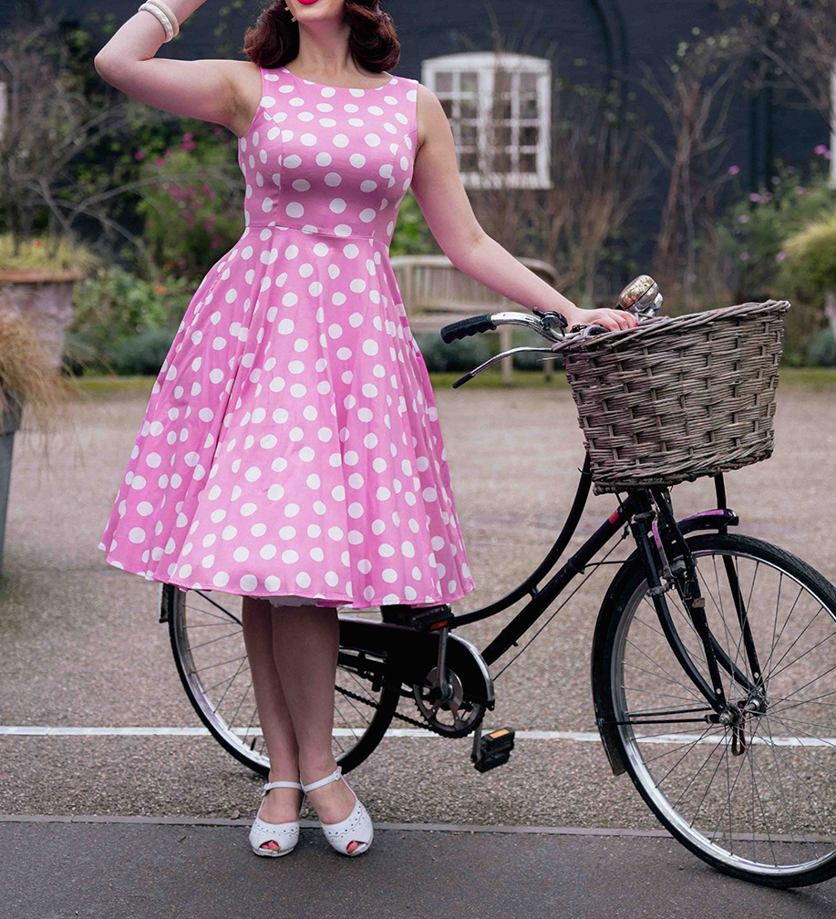 Hearts&Roses Lyra Polka Dot Swing Dress