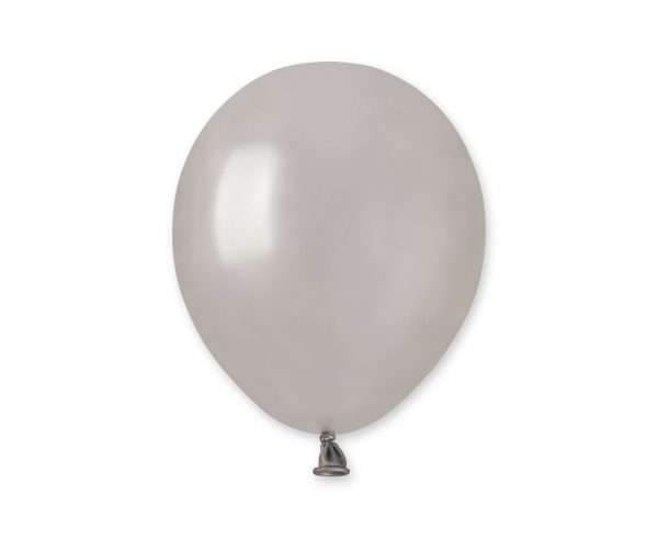 Sidabrinis metalizuotas balionas 20cm