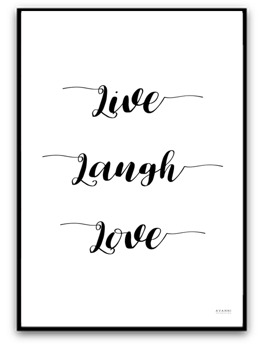 Poster - Live, laugh, love