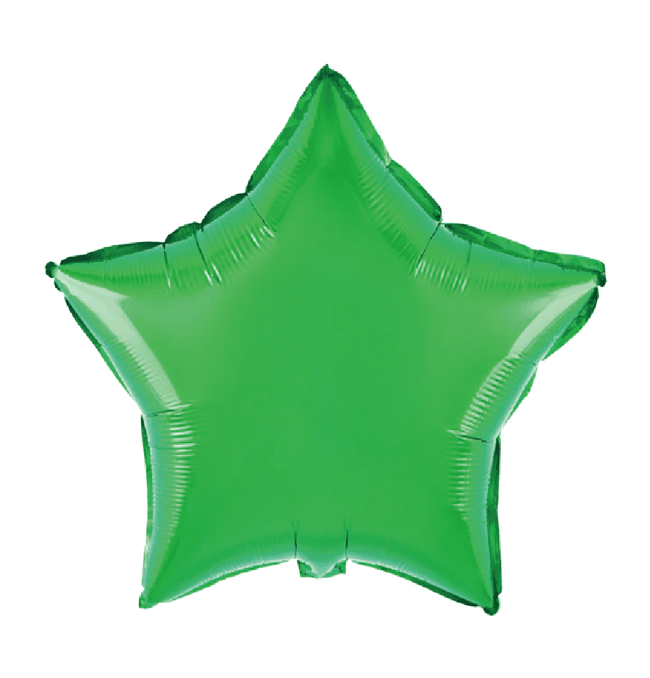Žvaigždė žalia folinis balionas