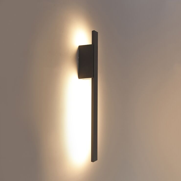 Modernus lauko sieninis šviestuvas antracitas IP54 su LED
