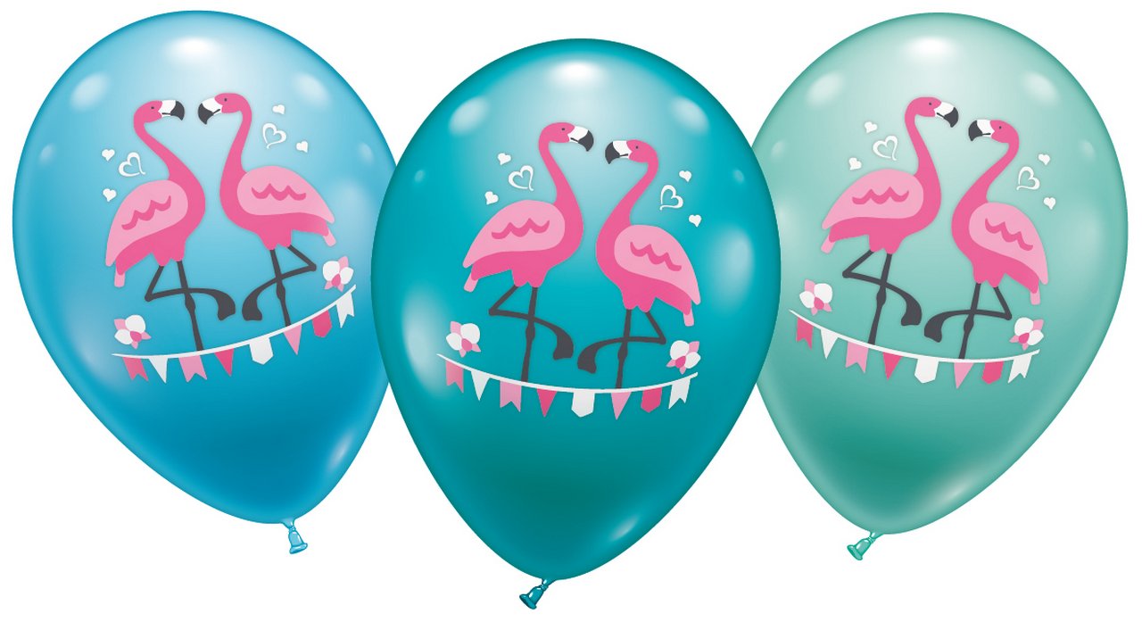 Flamingai helio balionai
